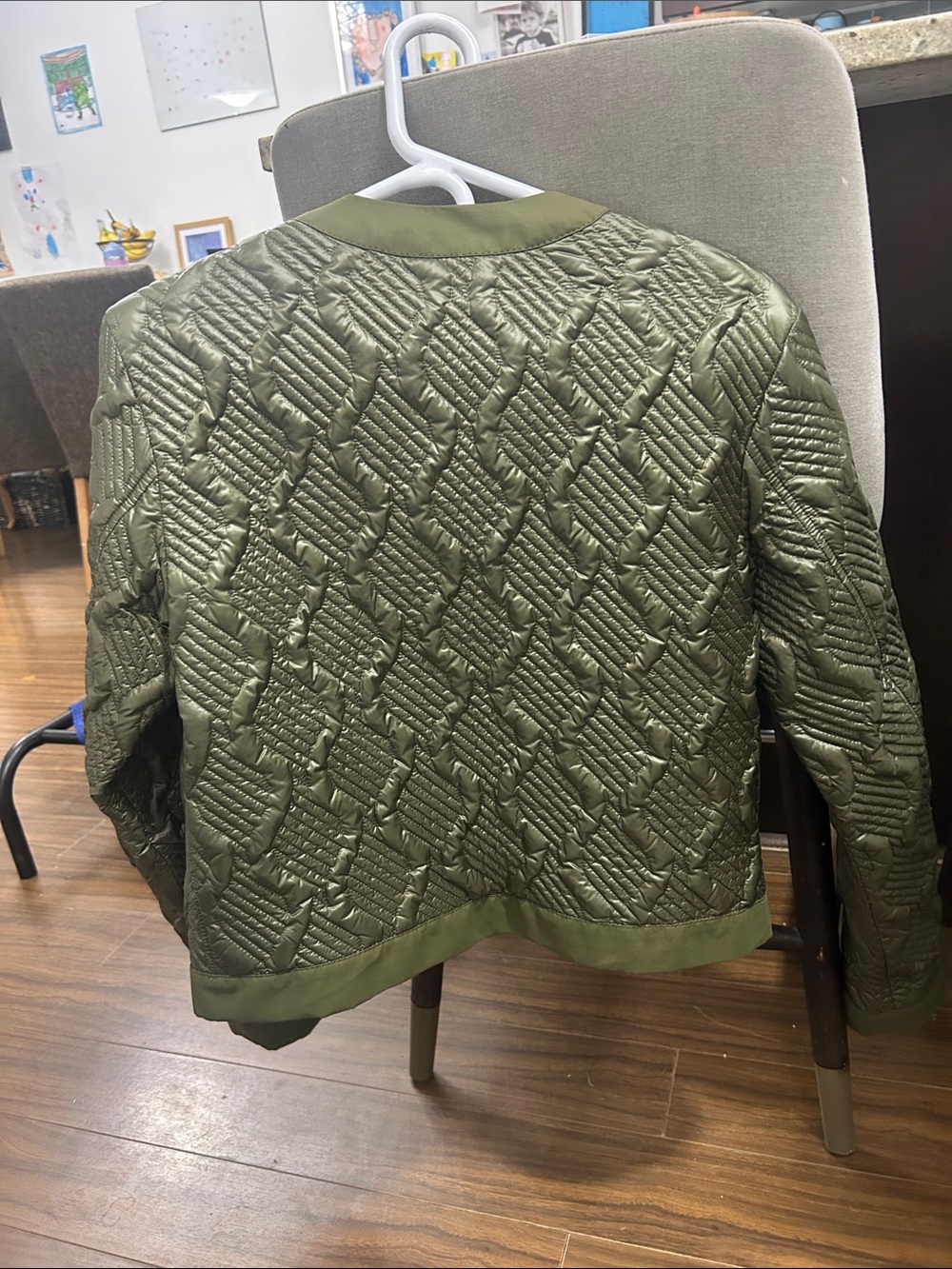 Moncler Libellule Geometric Quilted Short Down Jacket - Picture 4 of 8